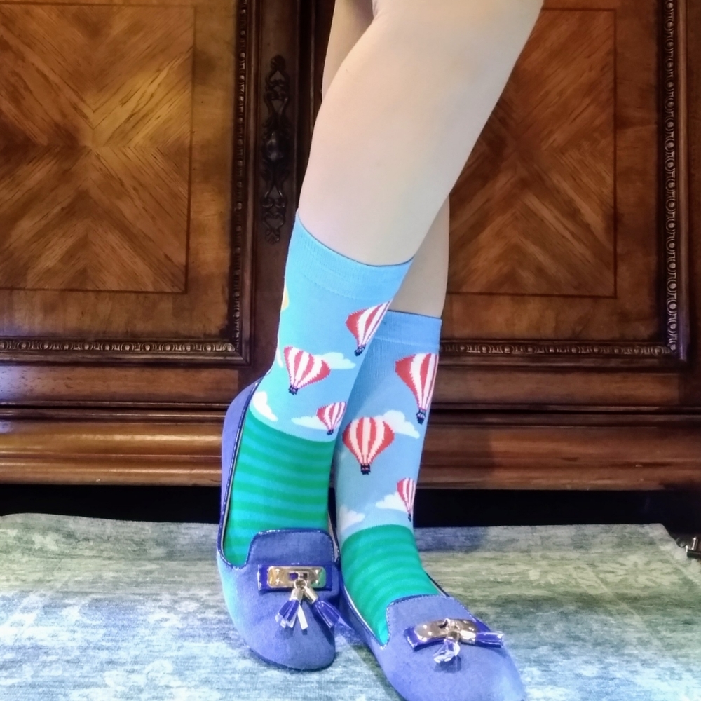Laugh Out Loud socks.